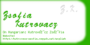 zsofia kutrovacz business card